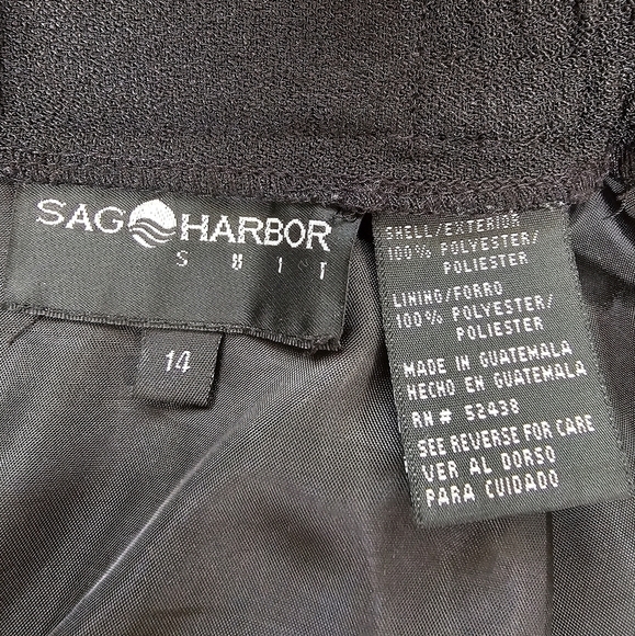 Sag Harbor Crepe Midi Skirt in Black, Vintage 90's - Picture 7 of 7